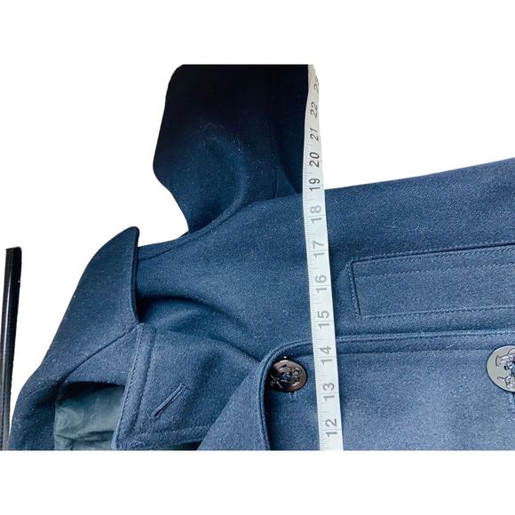 GAP Womens Double Breasted Button Wool Pea Coat Navy 988761 Size Small - Picture 8 of 10